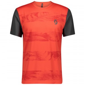 Koszulka z krótkim rękawem Scott Trail Flow fiery red/dark grey