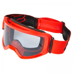 Gogle rowerowe FOX Main stray fluo red + Clear